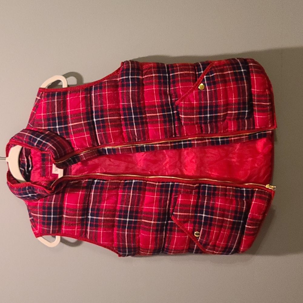 Red plaid vest